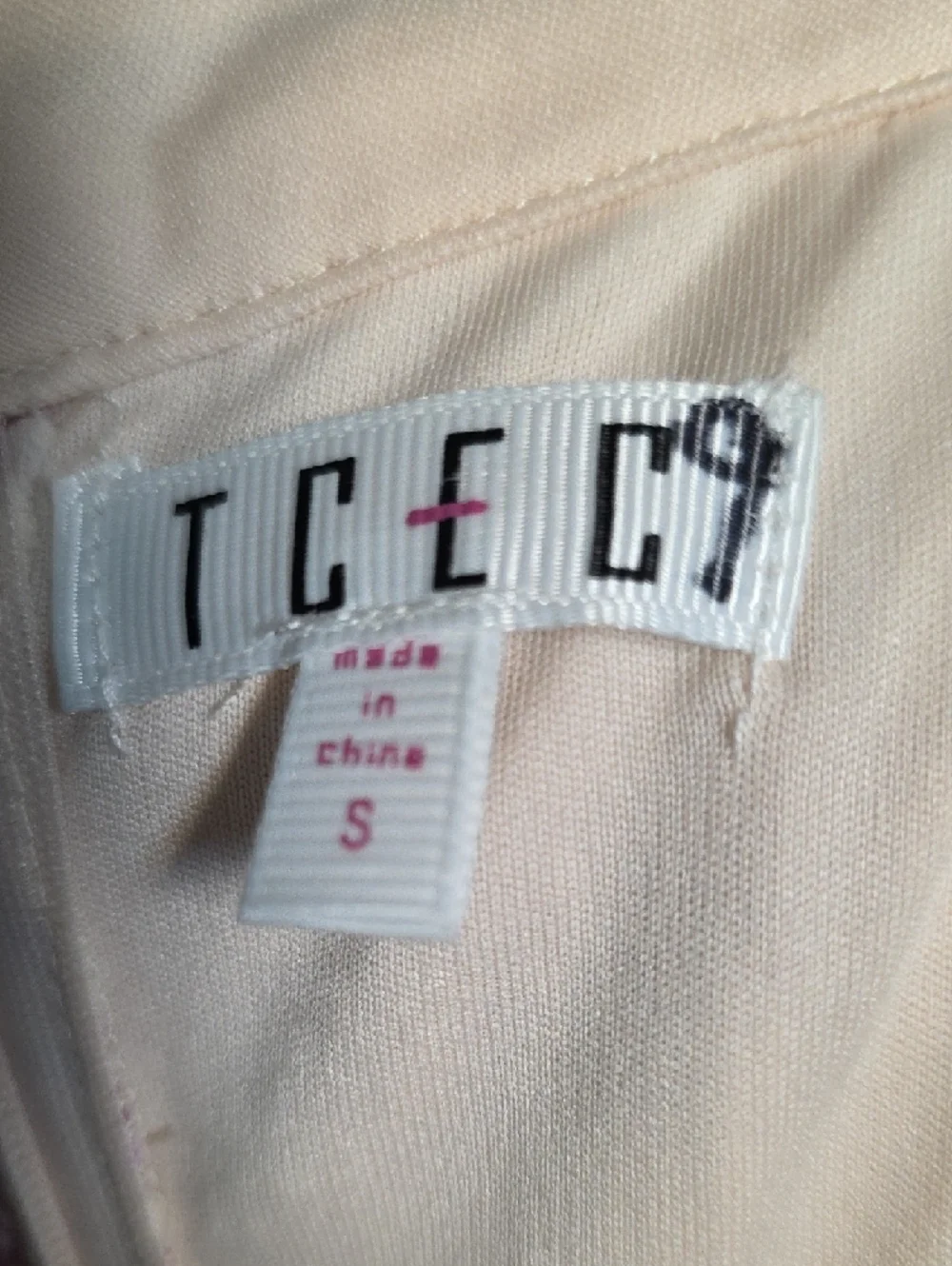 TCEC Sleeveless Tiered Ruffle Mini Dress - Pink/White - Size S - Picture 3 of 4